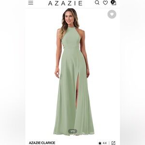 Azazie Clarice long dress
Color: dusty sage
Size: A8 (unaltered)